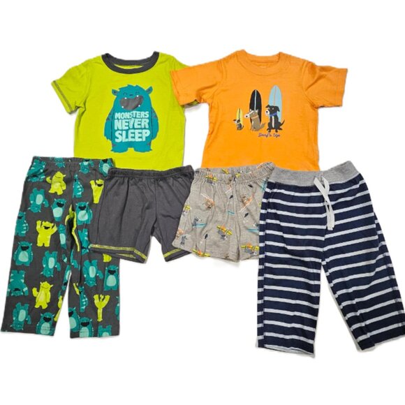 Boys 2T Pajamas 6pc Bundle – Carter’s & Just One You (2 Sets) - Picture 1 of 3